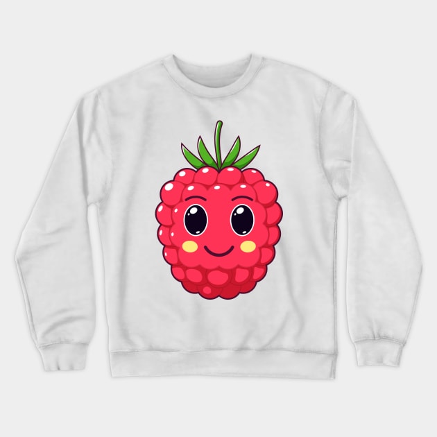 Cute Kawaii Raspberry Crewneck Sweatshirt by DmitryMayer